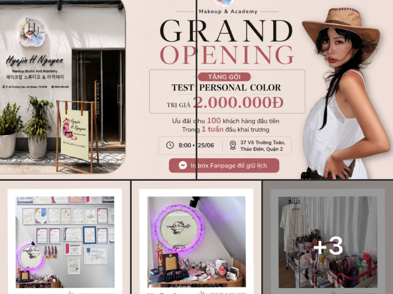 HYEJIN H NGUYEN khai trương studio makeup Thảo Điền mới - Không gian rộng hơn, trải nghiệm trọn vẹn hơn cùng ưu đãi Personal Color trị giá 2.000.000 đồng