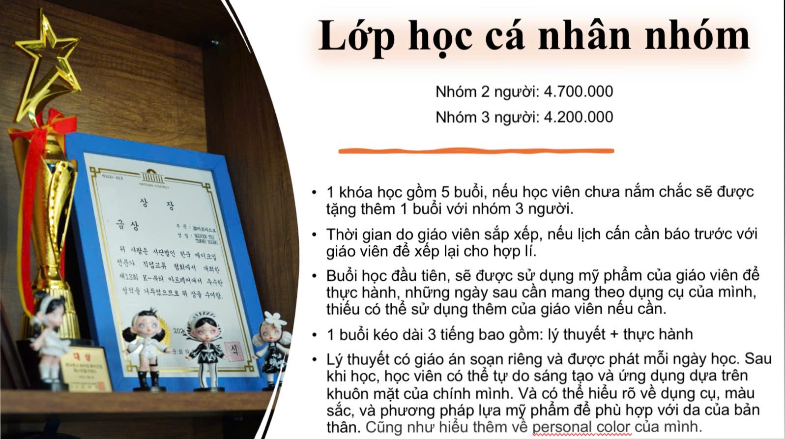 KHÓA HỌC MAKEUP CÁ NHÂN NHÓM TẠI HYEJIN H NGUYEN